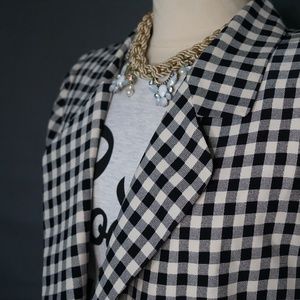 Dana Buchman Jackets & Coats - Vintage Black and White Checkered Blazer Dana Buchman Jackets & Coats - Vintage Black and White Checkered Blazer